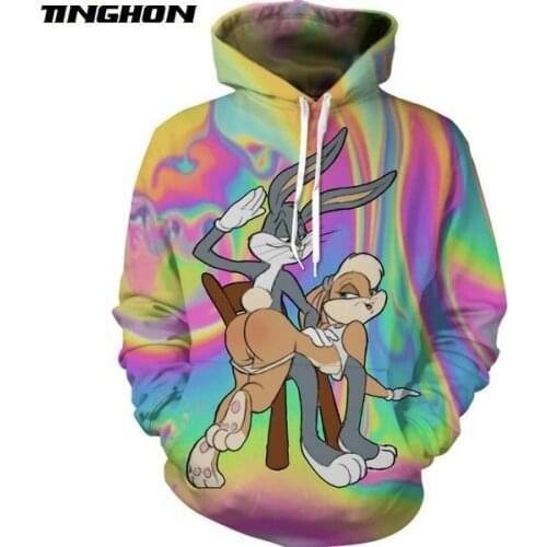 XS-7XL Summer New Fashion Men Women 50 Shades of Bugs Cartoon 3D Print Casual Hooded Jacket Hoodies Sweatshirts