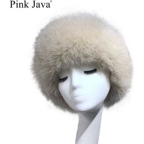 Pink Java QC20019 FREE SHIPPING real fox fur headband women winter fashion headwear