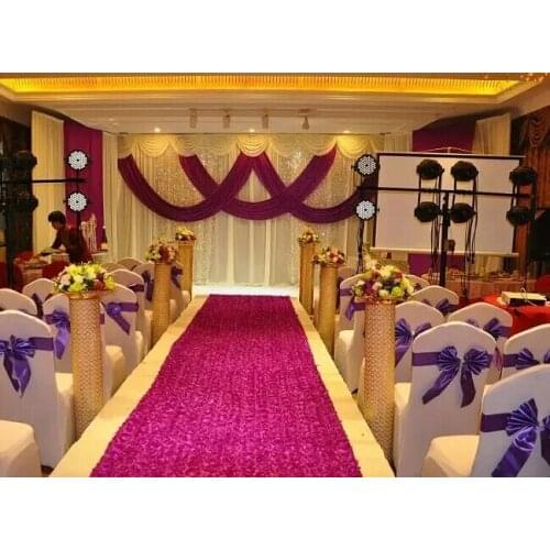 10ft*20ft wedding stage decoration Wedding Backdrop with Beatiful Swag Wedding drape and curtain wedding supplies grape purple