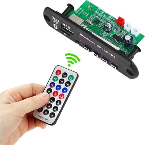 2*15W Amplifier Hands-free MP3 Player Decoder Board 12V Bluetooth 5.0 amplifier Car FM Radio Module Support TF USB AUX Recorder