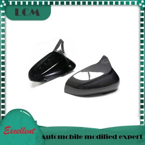2011 2012 2013 2014 - UP For Jaguar XF XJ XK XE Gloss Black Add on or Replacement Style (dry) Carbon Fiber Mirror Cover