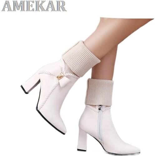 Женские высокие сапоги AMEKAR China At AliExpress