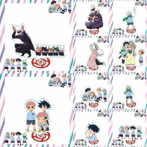 Anime Jujutsu Kaisen Figure Acrylic Stand Model Q Version Yuji Itadori Satoru Action Figures Decoration Cosplay Lovers Gift