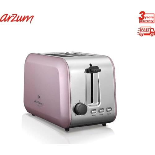 Arzum Krispo Toaster Electric Toaster Automatic Bread Baking Machine Toast Sandwich Grill Oven Maker 2 Slices Household For Breakfast Reheat Crumb Tray Defrosting