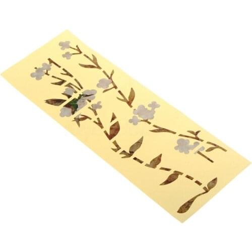 Guitar Bass Inlay Sticker Fretboard Marker Flowers Grass and Bird Decal Thin