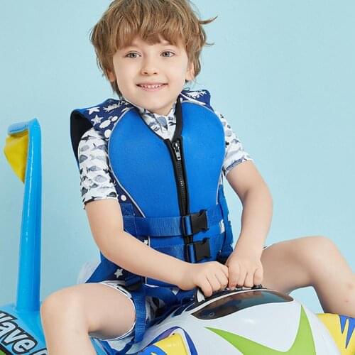 Child Life Vest Kids Boating Drifting Water-skiing Safety Life Jacket Swimwear With Adjustable Seat Belt For 2-12 Years Children