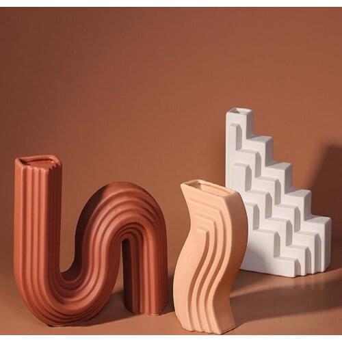 Candle Mold Building Block Candle Mold S-shaped Staircase Geometric Vase DIY Scented Candle Silicone Mold