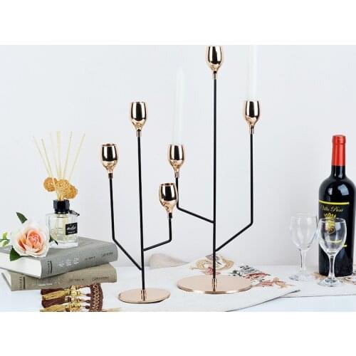 Exquisite Candlestick Creative Nordic Stick Candle Holders Wedding Party Candle Stand Candelabra Romantic Dinner Table Decor