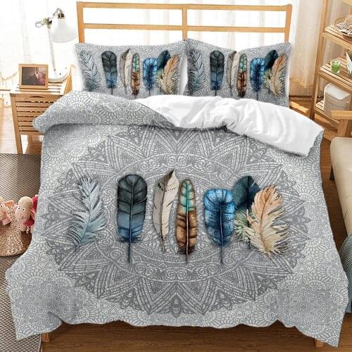 BEST.WENSD Quality Western Home Luxury King Size Comforter Set boho Pillowcases Duvet Cover Set Dreamnet Feather Bedding Sets