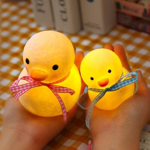 Creative Cute Duckling Christmas Bunny Bear Night Light Girl Heart Desktop Decoration Bedroom LED Table Lamp Valentines Day Gif
