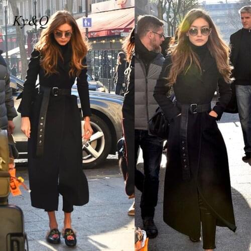 Ky&Q Womens Black Coats