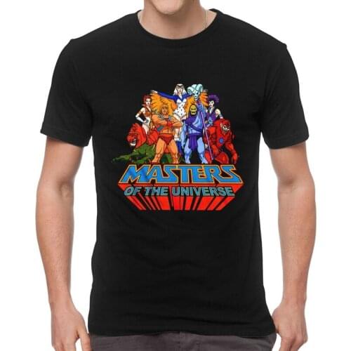 He-Man And The Masters Of The Universe T-shirt Men Fashion T Shirt Short Sleeve Cotton Cartoon Skeletor Tshirt Cool Tees Tops