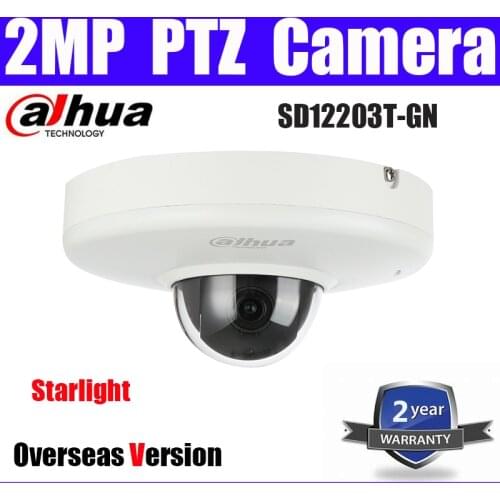 Dahua Original 2mp PTZ IP Camera POE SD12203T-GN Network Starlight Dome Camera 2.7mm~8.1mm DH-SD12203T-GN IP Camera English