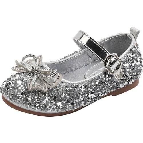 Girls crystal sandals princess shoes 2021 summer new soft sole baby shoes sweet flats