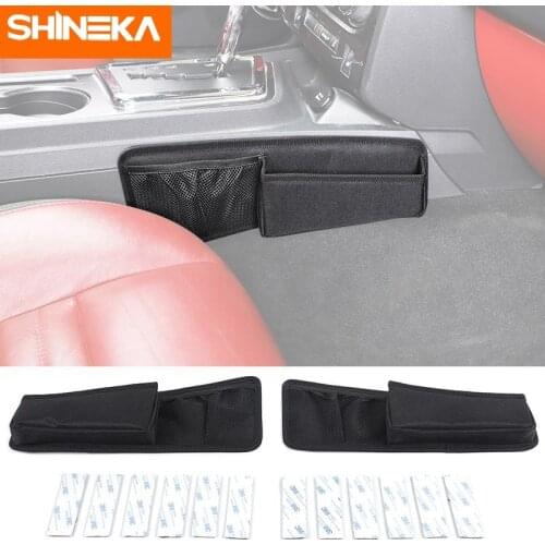 SHINEKA Stowing Tidying 2Pcs Car Gear Shift Storage Bag Organizer Accessories for Dodge Challenger 2009 2010 2011 2012 2013 2014
