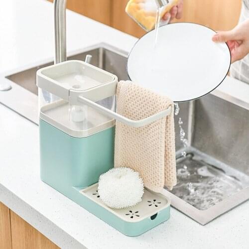 Multifunctional Kitchen Utensils Detergent Storage Box Towel Rack Drain Tank Clean And Sanitary Removable Cleaning Environmenta