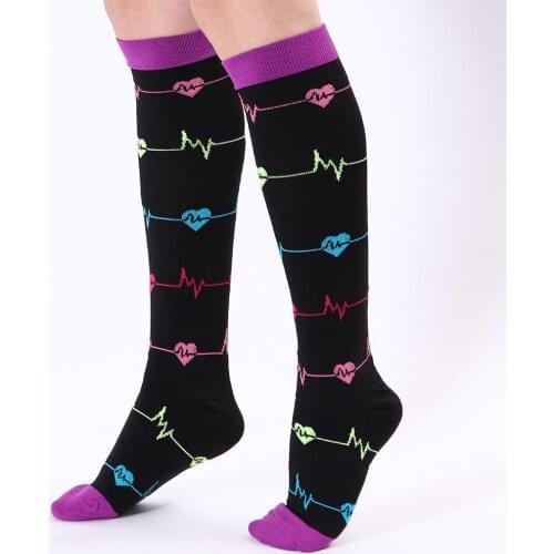 20 Styles Compression Socks Varicose Veins Men Women Sports Running Socks Knee High 20-30mmgh Travel Nurses Compression Stocking