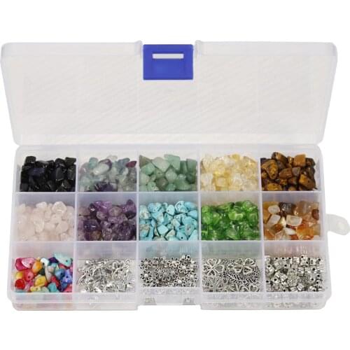 933Pcs Irregular Chips Stone Beads Kit for Crafts Jewelry Necklace Making