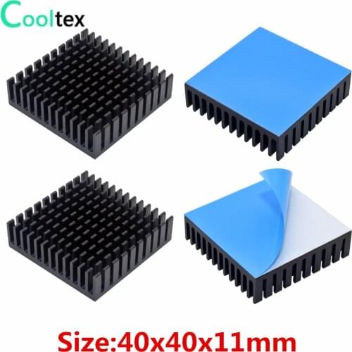 10pcs 40x40x11mm Aluminum Heatsink Heat Sink Radiator Cooling for Electronic Chip IC LED computer With Thermal Conductive Tape