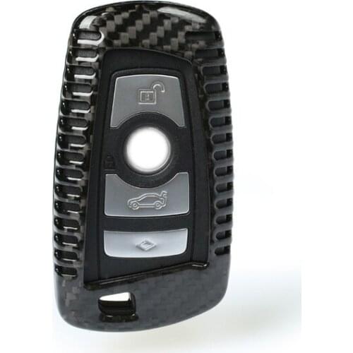 Carbon Fiber Car Key Case Cover For BMW 2 3 5 7 Series 25li 320li X3 X4 Accessories fob Shell Key Bag