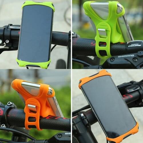 Bicycle Bike Motorcycle Handlebar Phone Holder Mount Holder Phone Holder With Silicone Support for phone GPS Universal H006A
