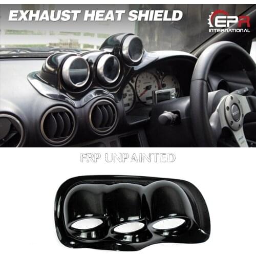 For Nissan S15 Uras Type Fiberglass Dash Mount Triple Gauge Pod 60mm RHD FRP Fiber Glass Inner Dial Cover Interior Drift Part