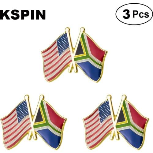 U.S.A South Africa Frendship Lapel Pin Brooches Pins Flag badge Brooch Badges