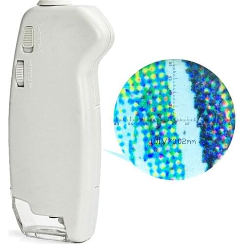40x 80x 100X 150x Handle Microscope Pocket Magnifier with Scale for Seeing Micro Substances under High Magnification MG10081-2C