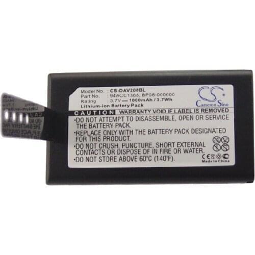 Cameron Sino 1000mAh Battery 11300794, 3H21-00000370, 94ACC0083, 94ACC1368, BP08-000600 for Datalogic CVR2, Memor X3