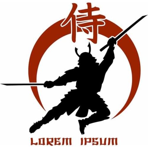 Creative Car Stickers Samurai Japanese Culture Car Styling Personality Decals Suitable for JDM VAN RV Car Wrap,13cm*13cm