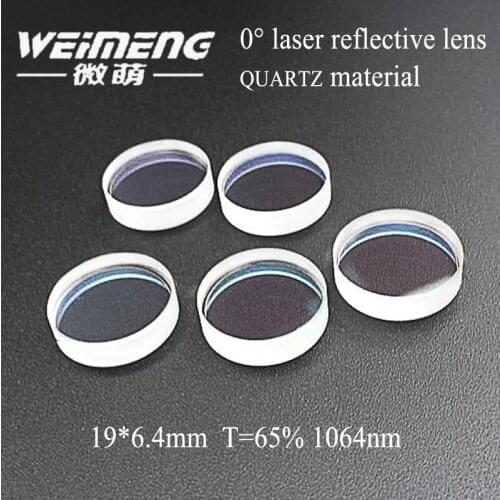 Weimeng laser mirror reflective lens optical 0 degree 19*6.4mm T=65% quartz material 1064nm for laser cutting beauty machine