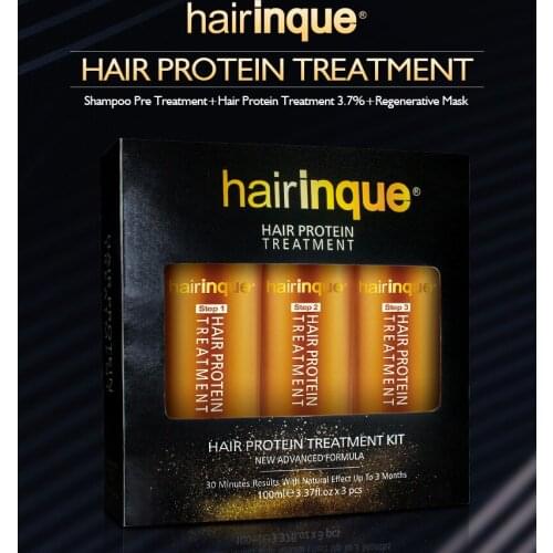 3.7% 24K Gold Therapy Keratin Hair Protein Treatment Hair Care Set 30 Minutes Repair Damaged Hair Make Hair Smooth Straight