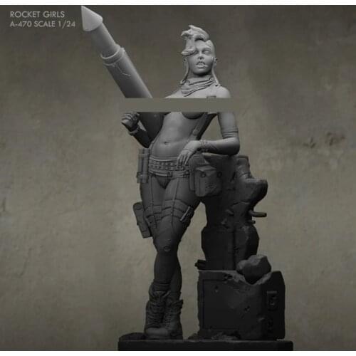 1/24 75mm Resin model kits figure DIY self-assembled A-470