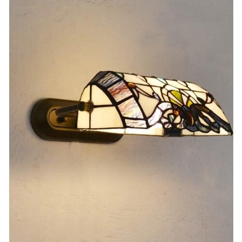 Tiffany wall Lamp Stained Glass European Baroque Classic for Living Room E27 110-240V