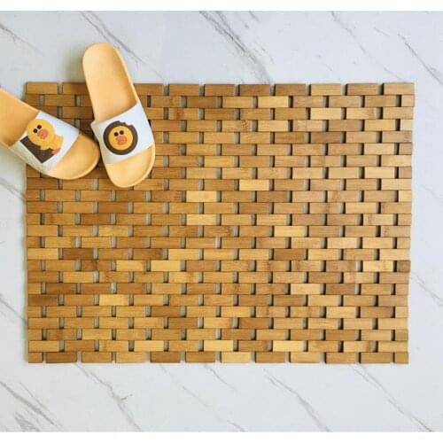 Bathroom bamboo pad Non-slip bathroom Pedal Thicken Non-slip mat 40×60 cm