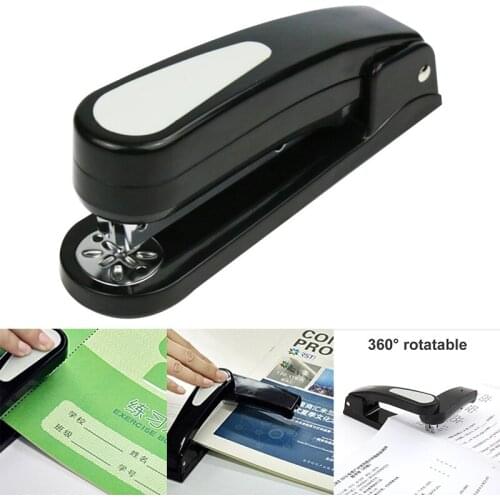 New Rotary Stapler 20 Pages 360 Degree Rotation Durable Easy Operation for 24/6 26/6mm DOM668