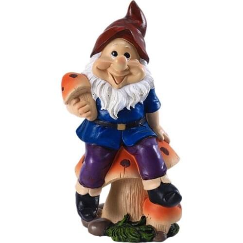 New Funny Figurines Garden Gnome Statue Dwarfs Garden Decoration Statue Home Garden Decoration Lovely Crafts