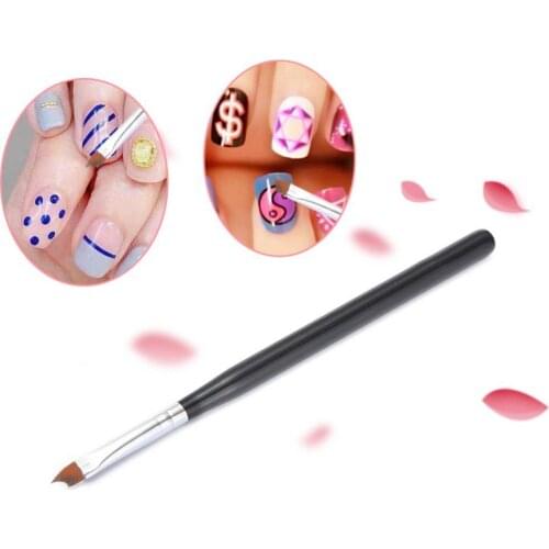 Wholesale Nail Half Moon Shape Gel Painting Brush French Tip Drawing Pen Nails Decoration Tool Manicure Salon Brushes