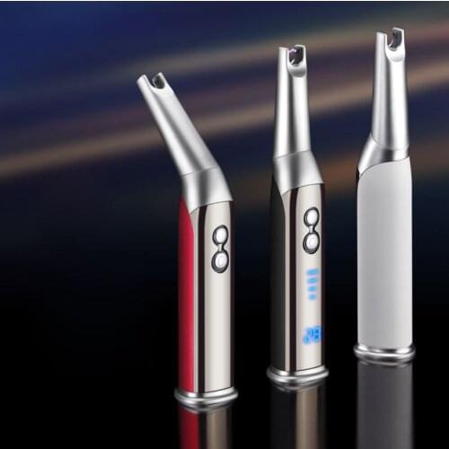 Portable USB Charging Pulse Lighter Windproof Cigarette Lighter Smart Display Battery Camping BBQ Kitchen Igniter