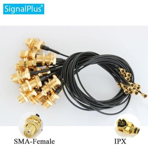 Assembly RG178 Pigtail Cable 1.13mm IPX to Female SMA 10cm customized connector and cable length