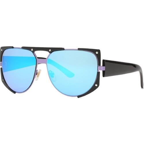 Fashion Vintage Oversized Sunglasses Women Men 2021 Luxury Brand Designer Travel Big Frame Mirror Sun Glasses For Female UV400