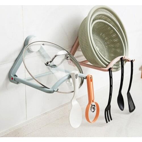Multipurpose Shelf Bathroom Powerful Suction Cup Washbasin Rack Storage Rack Folding Wall Hanging Kitchen Wall Hook