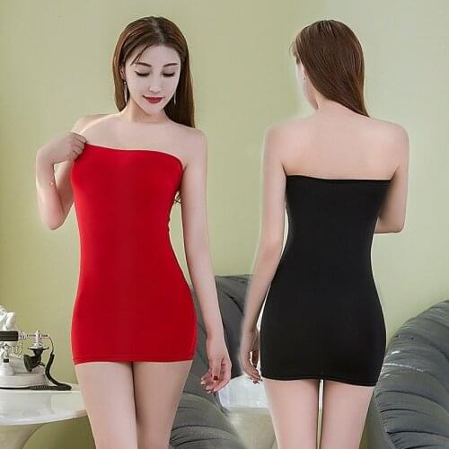 Super Short Emptied Super Exposed Short Skirt Bag Hip Cheongsam One-Piece Lace Lining Dress