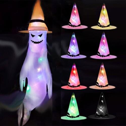 Halloween LED Light Ghost Windsock Decoration Garden Decor Scene Layout Props Home Decorations Outdoor Festival Party Supplies