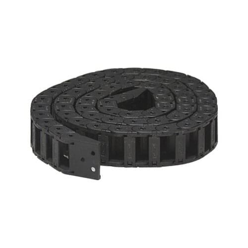 Bridge type can open plastic 15mmx25mm drag chain with end connectors length 1000mm engraving machine cable for CNC router