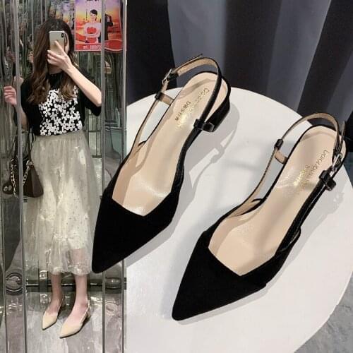 Women Buckle Square Heels Party Footwear Comfortable Beige Shoes Womens Thick Heel Sandals