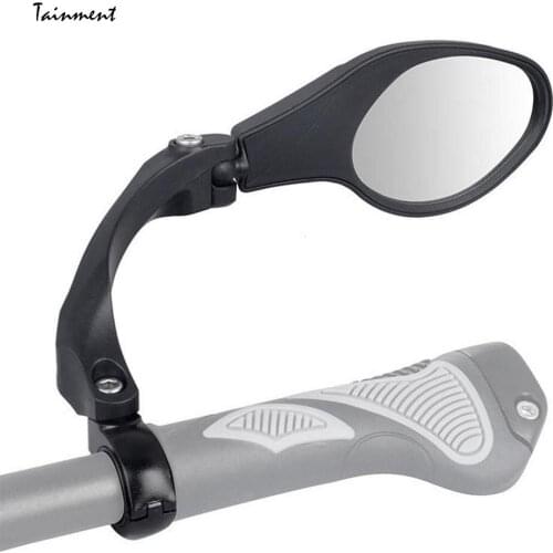 MR081 Bicycle Rearview Mirror Stainless Steel Flexible Rearview Mirror Lens Adjustable Mountain Bike Side Mirror Foldable Safety
