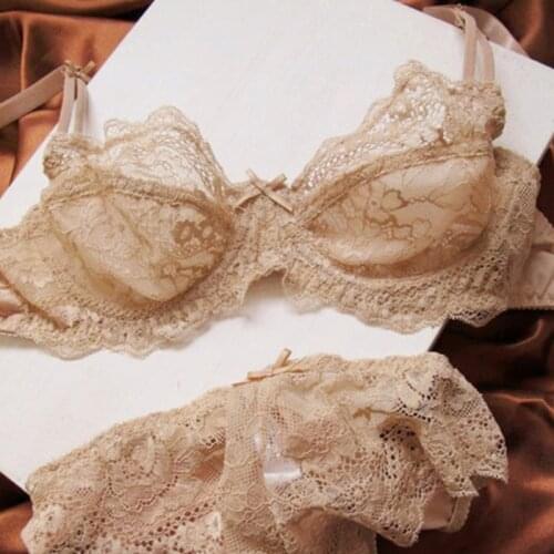 Womens Sexy Lingerie Briefs European and American Bra Lace Edge Comfortable Breathable Sexy Charming Underwear Thin Bra Set