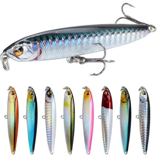 1pcs Sinking Minnow Pencil Fishing Lure 10cm 18g Wobblers Artificial Lures Hard Bait Metal Fish Baits Wobbler For Jigging Tackle