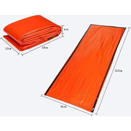 2pcs Outdoor Portable PE Aluminum Film Emergency Sleeping Bag First Aid Tent Insulation Moisture Pad Sun Protection